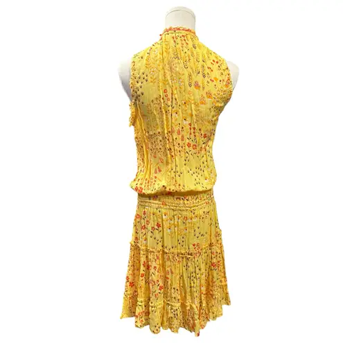 Poupette St. Barth Clara Mini Dress – White & Orange Floral