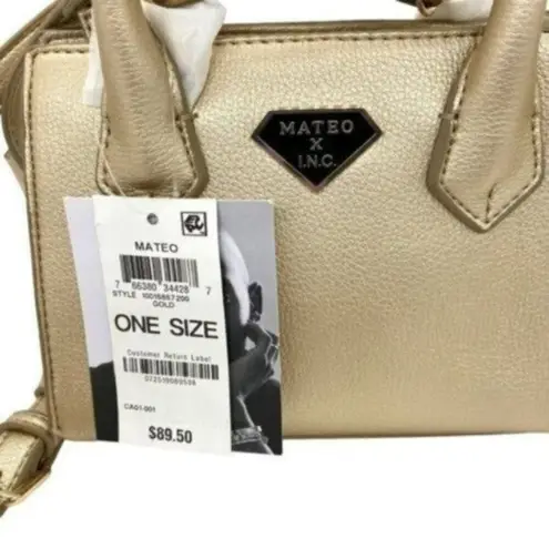 Mateo for INC International Concepts Womens Crossbody Diana Gold Bag NEW