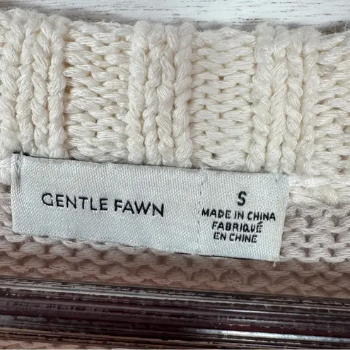 Gentle Fawn  SoHo TriTone Colorblock Pullover Sweater Tan Cream Small thumbnail 11