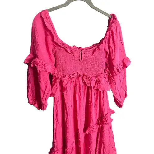 NWT Spell & The Gypsy Clementine Mermaid Maxi Dress Size Small Flamingo Pink