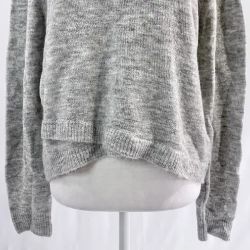 Elodie New Tulip Hem Crewneck Sweater Lightweight Pullover Heather Grey