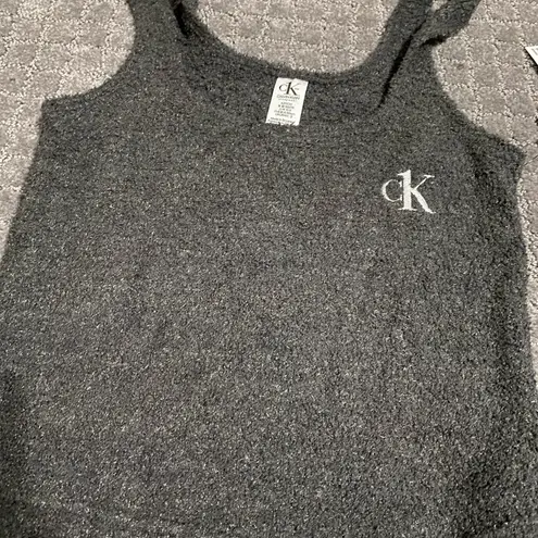 Calvin Klein  CK One Plush Sleep Bra Top NWT Size S - Dark Grey - Image 5