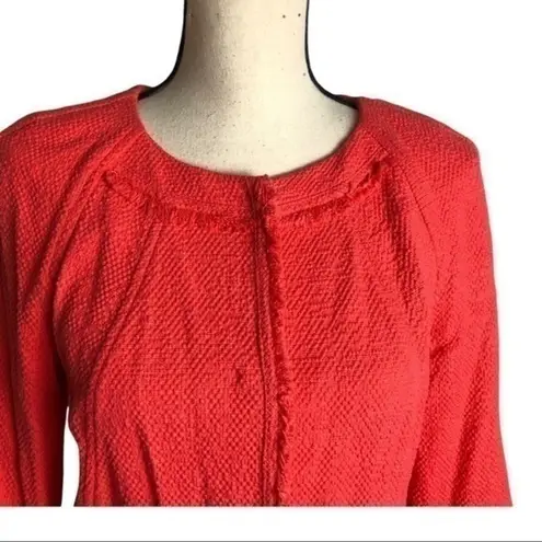 NWT Laurel Escada Tweed Sample Piece Jacke Jacket Size 32 Orange