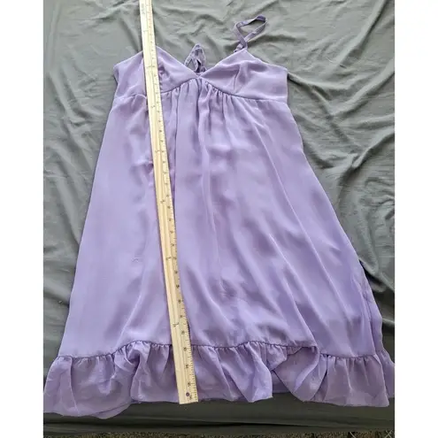 Lavender Babydoll Mini Dress Pastel Coquette, Cottagecore, Y2K, Johnny Martin L Purple Size L