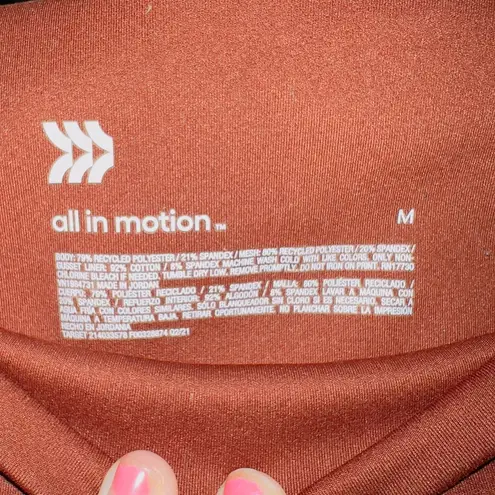 All In Motion Rustic Orange High Waisted Side Pockets Ankle Length Leggings - Image 4