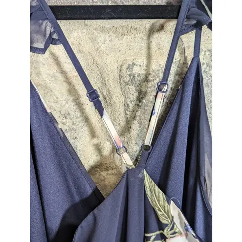 Lulu's Dress Woman's Small All Mine Navy Blue Floral Print High