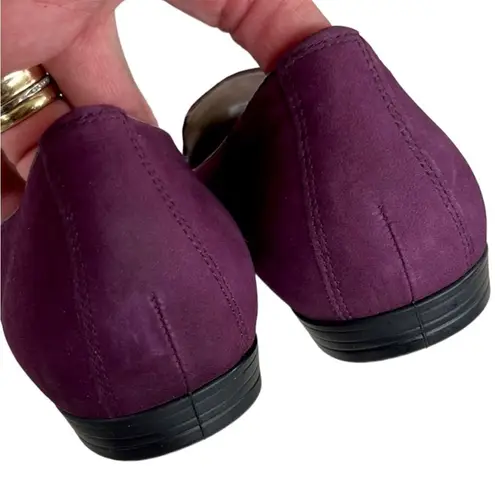 Ecco NWOT Leather Tassel Flats Plum Size 7 - 7.5