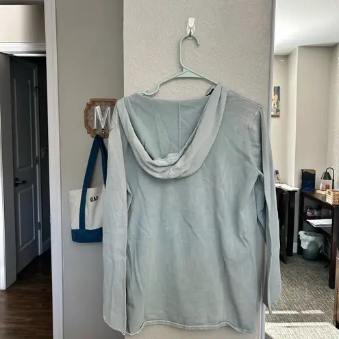 Barefoot Dreams | Sunbleached 100% cotton bonfire hoodie sage green size medium