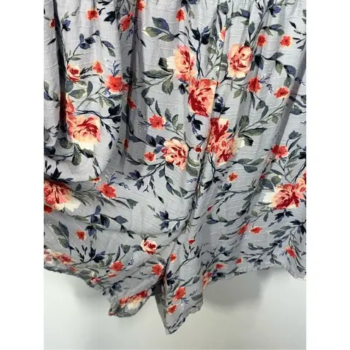 Altar'd State  Womens Floral Short Flutter Sleeve V-Neck Romper Multicolor Medium thumbnail 2
