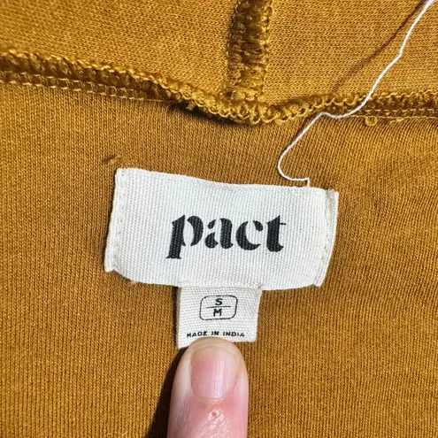 Pact Organic Cotton Chai Heather Brooklyn Cardigan Women S/M Casual Minimal