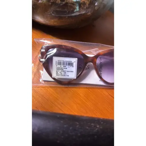 Lanvin Mother and Child 56mm Gradient Cat Eye Sunglasses light havana Orange