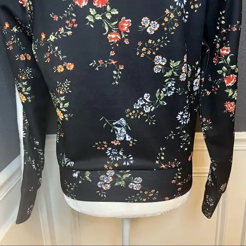 AFRM Floral Track Jacket with Racing Stripe Black Size XS