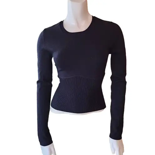 Babaton Sculpt Knit Empire Longsleeve Black Top (S)