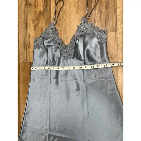 NWOT Heather Silky Lace Pleated Sleeping Gown Sz XL. Blue