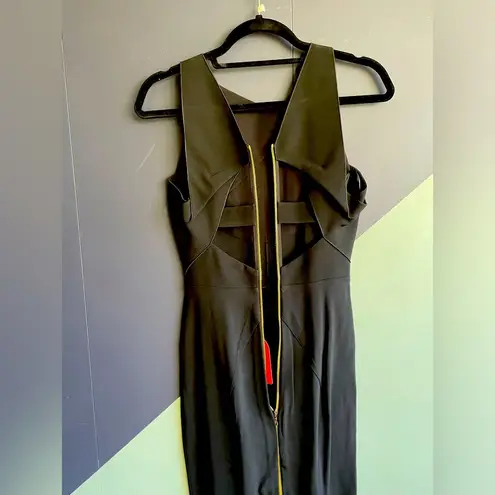 Roland Mouret NWT Black Gabelle Stretch Double Crepe Dress Sz 2-4/FR 36