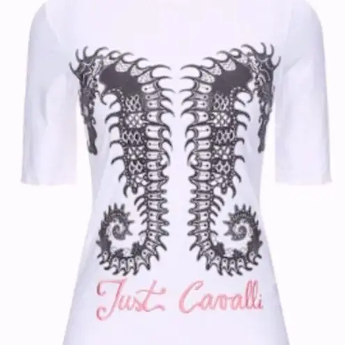 Just Cavalli seahorse tee white S