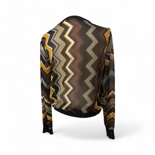 Missoni For Target Collection Small S Zig Zag Long Sleeve V Neck Blouse