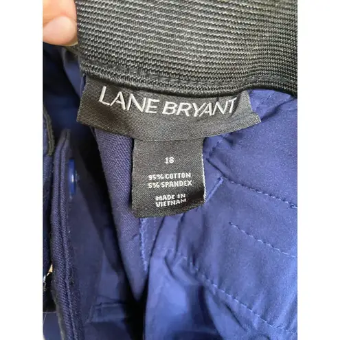 Lane Bryant  Womens Pants Size 18 The Ashley Navy Blue Curvy Fit Plus Size NEW