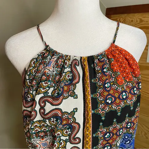 Sweet Storm Multicolor Sleeveless Patterned Maxi Dress Medium