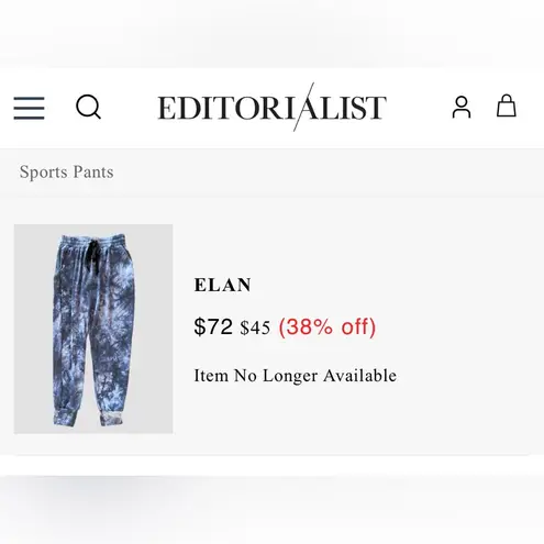 Elan NWT  Knit Elastic Tie Waist Jogger Pants