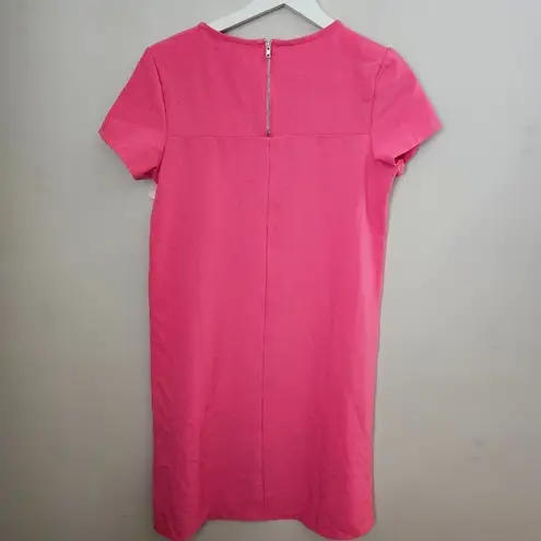 Chelsea28 Dress Mini Short Sleeve Dress Casual Barbie Pink Solid Crewneck