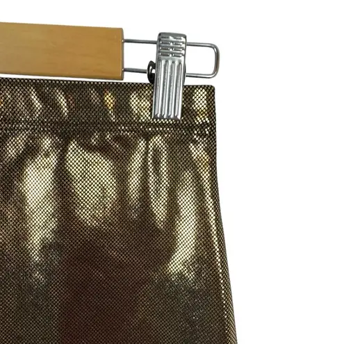 Blackmilk Liquid Gold Mini Skirt Size Medium Retro Foil Metallic Clubwear