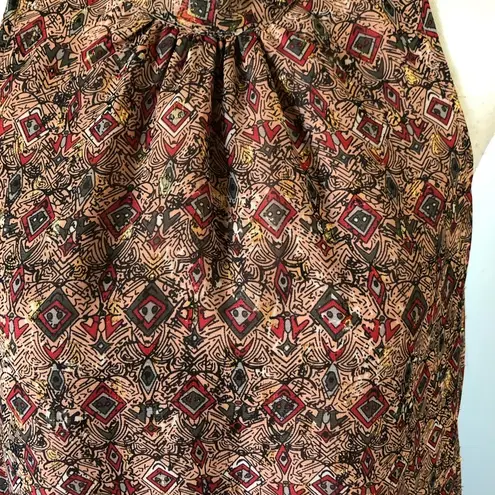 En Crême EN CREME | Printed Tiered Open Back Shift Dress