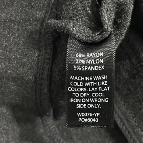 Betabrand Straight Leg Pull-On Classic Dress Pant Yoga Pants in Charcoal Grey M