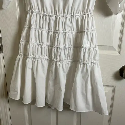 Jason Wu Cutout Ruched Cotton-blend Poplin Mini Dress -size 8