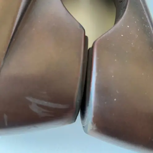 Umberto Raffini Clogs Womens Shoes 40 Brown Leather Studs Die Cut Platform Boho Size 9