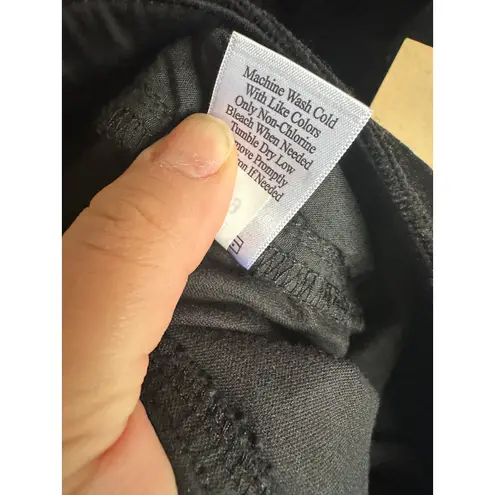 Coldwater Creek P16 Black Velvet Bootcut Pants Minimalist Quiet Luxury NWT