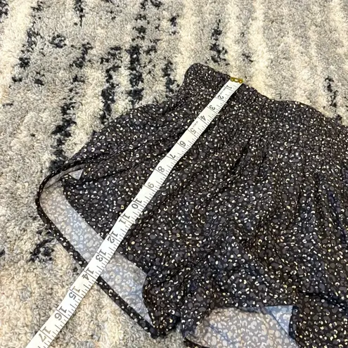 Free People Movement Is he Way Home Shorts Small Animal Print Black