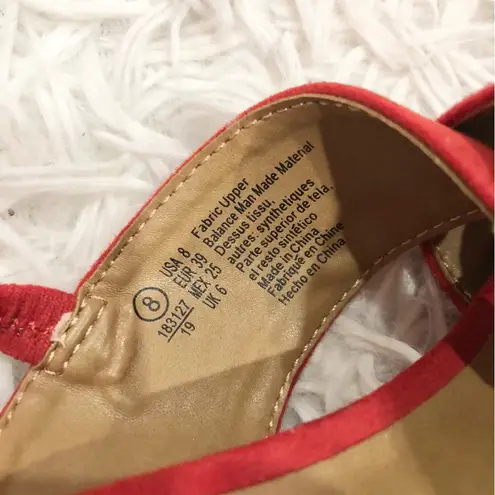 Seychelles Chunky Slingback Strappy Block Heels Scarlet Red 8