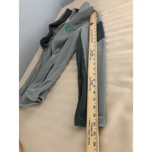 Port Authority Women Soft Fleece Jacket Gray Small Full Zipper Front High Neck