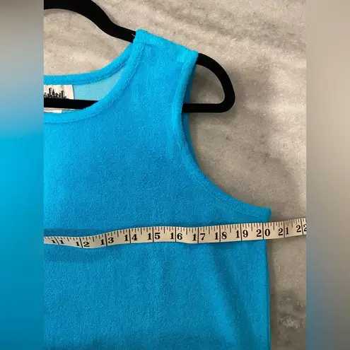 NWOT Metropolitan Size M Bright Blue Terry Cloth Tank Sun Dress Coverup Pockets Size M