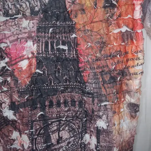 Tower in France 1X Orange Lavender Ruffle Top Plus