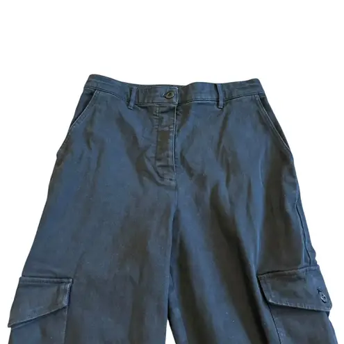 Wilfred Free Black Cargo Pants Wide Leg Adjustable With Utility Thick Size 10