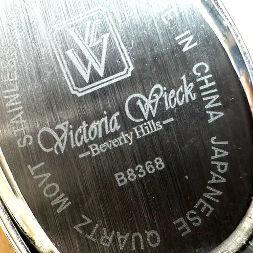 Victoria Wieck Beverly Hills B8368 Quartz Watch Bracelet with White Cabochons Silver