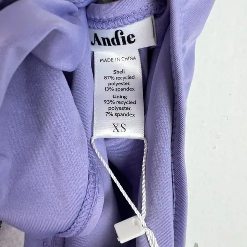 ANDIE NWT Swim The High Waisted Bottom Flat Bikini Iris Purple Size XS NEW