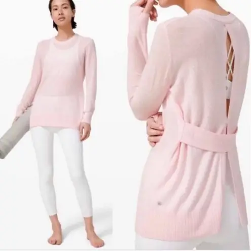 Lululemon  Sincerely Yours Cashlu Sweater Pink Glow