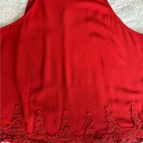 Elodie Rust Color Sleeveless Crop Top Size M