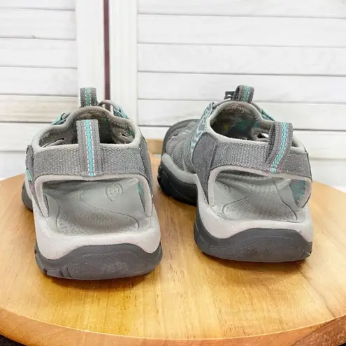 Keen Newport Slip On Hiking Sandal Grey Teal Blue Womens 10 1018834