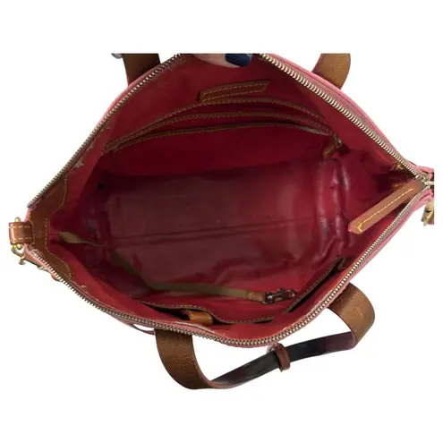 Dooney & Bourke  Barbie Pink Pebbled Leather Crossbody Top Handle Satchel Purse