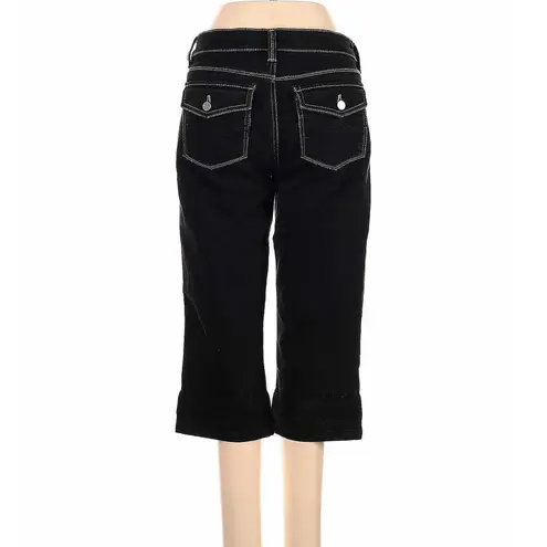 White House | Black Market WHBM  Noir Pedal Pusher Capri Jeans Black 2