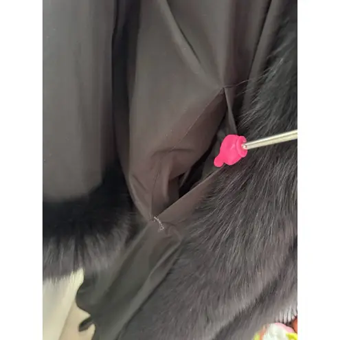 Marvin Richards Vtg Reversible Long Faux Fur Coat Sz 1X Black