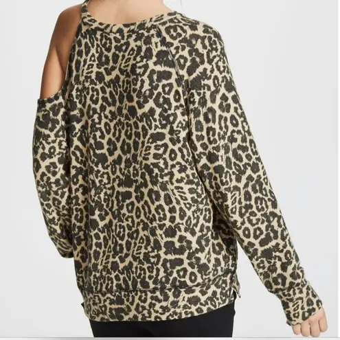 LNA |Brushed Leopard Flynn Cutout Sweater sz small