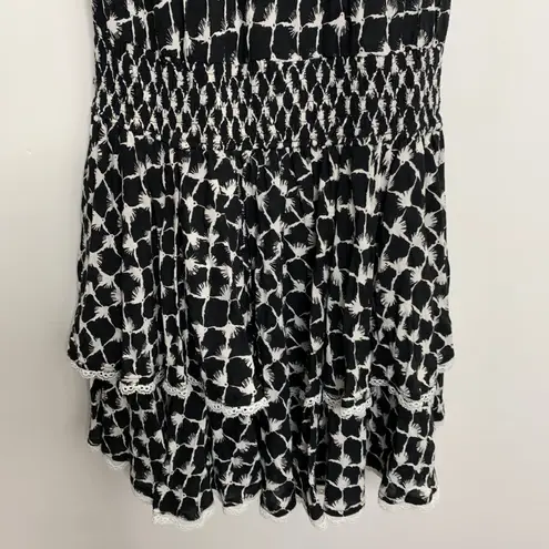 Poupette St. Barth Donna Strappy Dress Black Net Tassel Small