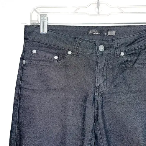 prAna Kara Dark Gray Patterned Low Rise Crop Leg Skinny Jeans