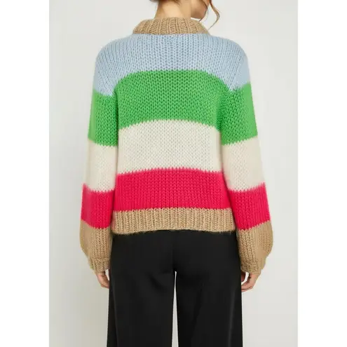 Ganni The Julliard Mohair Wool Knit Jumper, Color Block, Medium