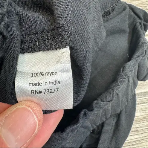 SO  Women's Black Casual Lightweight Shorts Tie Waist S SM Small Elastic Pull On thumbnail 8